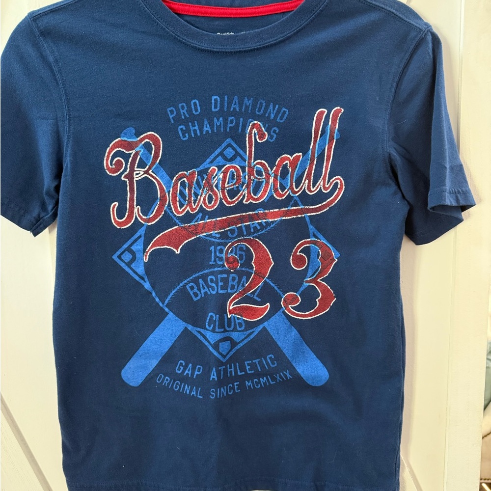 GAP Kids Navy Baseball Graphic Tee (Boys 10/11)